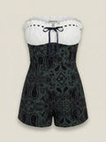 Urban Outfitters Strapless Paisley Romper with White Ruffle Bust - SP - photo 1