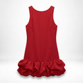 ZARA Red Sleeveless Mini Dress with Ruffle Hem - photo 1