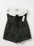 Urban Outfitters Strapless Romper with Paisley Shorts and Eyelet Trim - photo 1