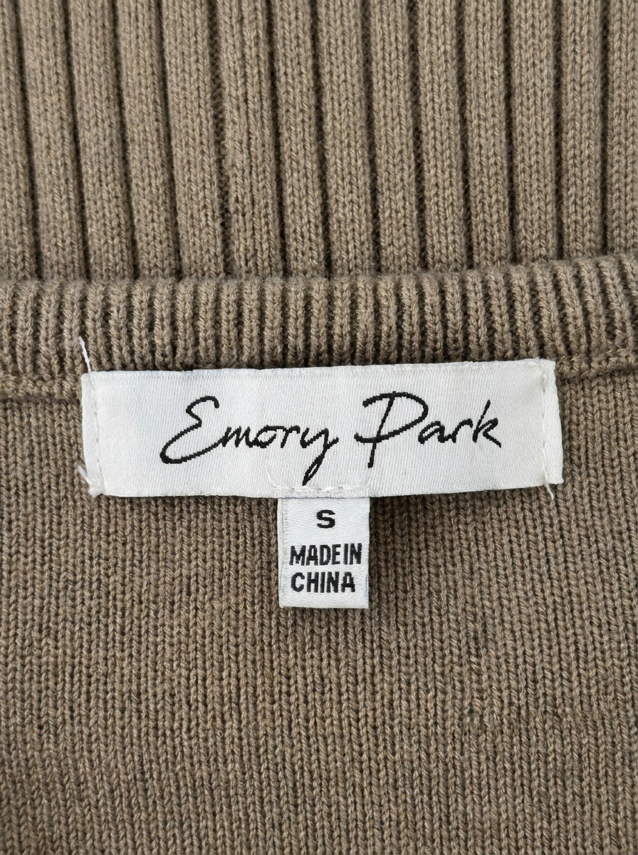 Emory Park Taupe and Olive Two-Tone Knit Maxi Slip Dress - photo 3
