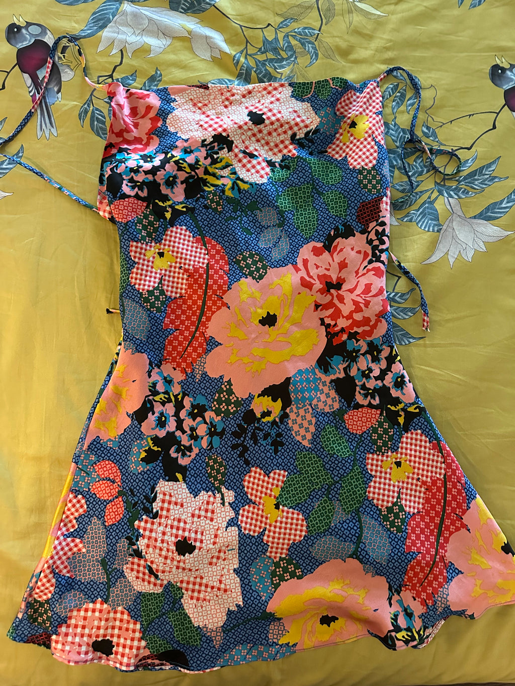 Princess Polly Bold Floral Patchwork Mini Slip Dress with Open Back Cutout - photo 6